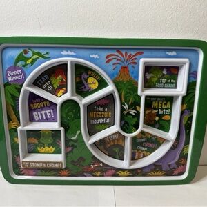 Genuine Fred Children’s Dinosaur Divided Plate Melamine Ware ~ Dinner Winner
